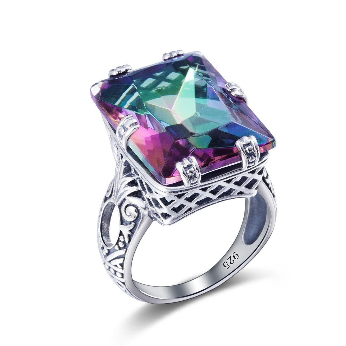 August Birthstone Ring Square Gemstone Fine Jewelry High Quality