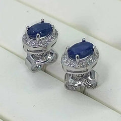 September Birthstone Fashion Jewelry Earrings 925  Silver Stud Fine