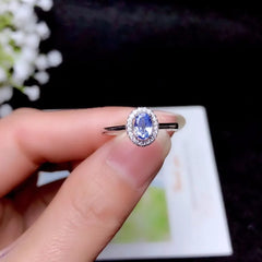 September Birthstone Natural Gemstone Ring Fashionable Oval