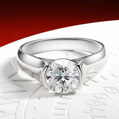 Engagement rings Moissanite For Women 18K White  Plated Fine Jewelry