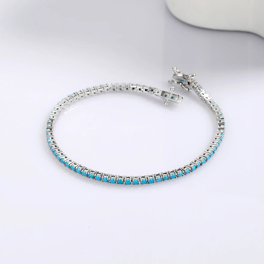 March Birthstone Pure Silver 925 Jewelry Blue Stone