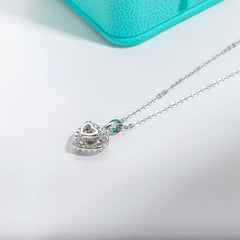 Heart Pendant 925 Sterling Silver Diamond Necklace Jewelry