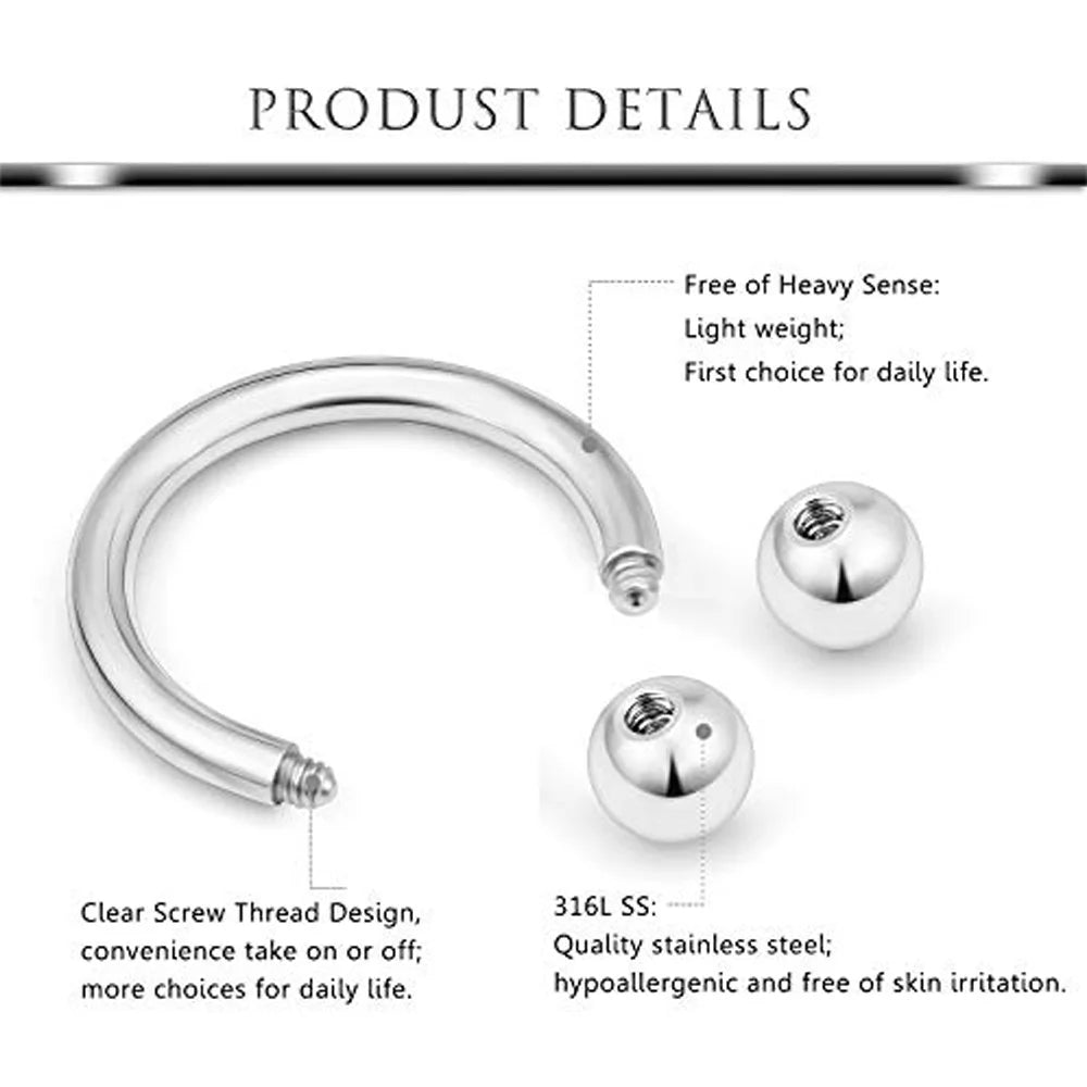 Nose Ring Hoop Nostril Piercing Septum Jewelry