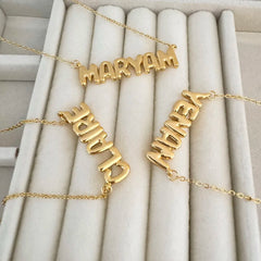 Name Necklace Fashion Mini 3D Letter Balloon Bubble