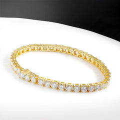 Tennis Bracelets White Gold Full Moissanite 925 Silver 