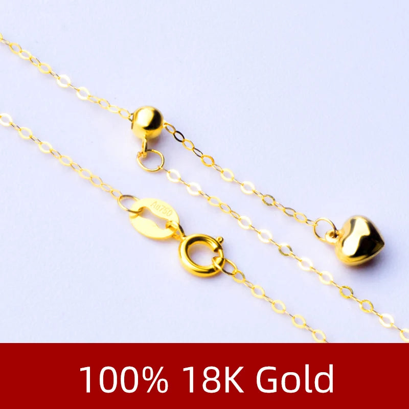 Gold necklace 18K Pendant Choker Women's Fine Jewelry Party