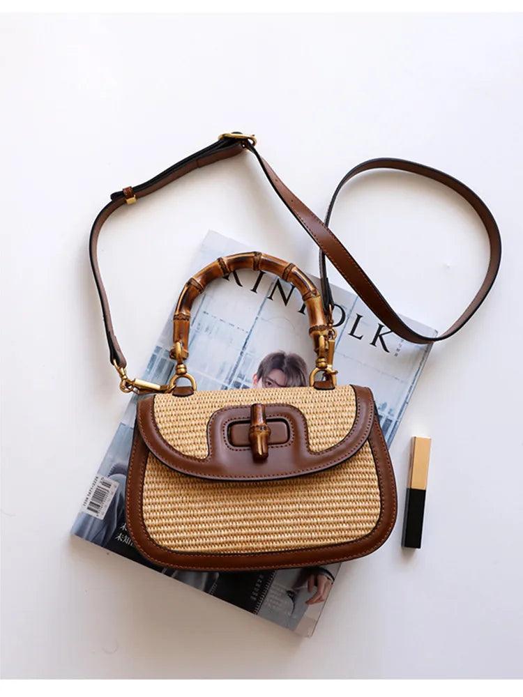 Handbags for Women Luxury Bamboo Natural Hand High Quality