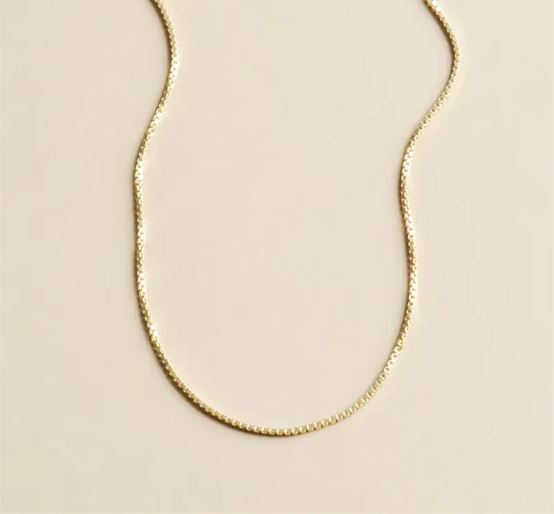 Gold Necklace with Snake Chain Choker Delicate Minimalist Jewelry