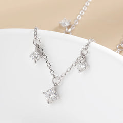 Pendant S925 Silver Diamond Necklace 18K Plated High-End Jewelry