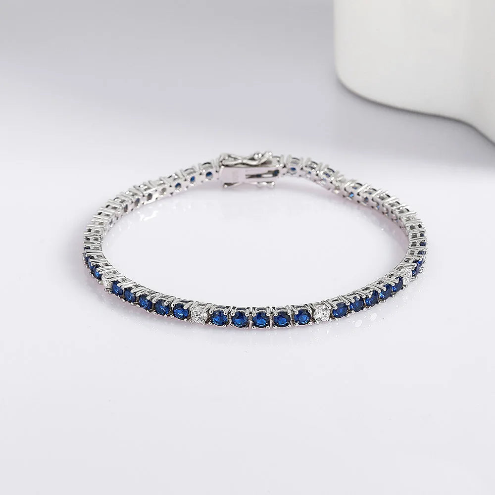 November Birthstone Silver Tennis Bracelet Cubic Zircon Fine Jewelry