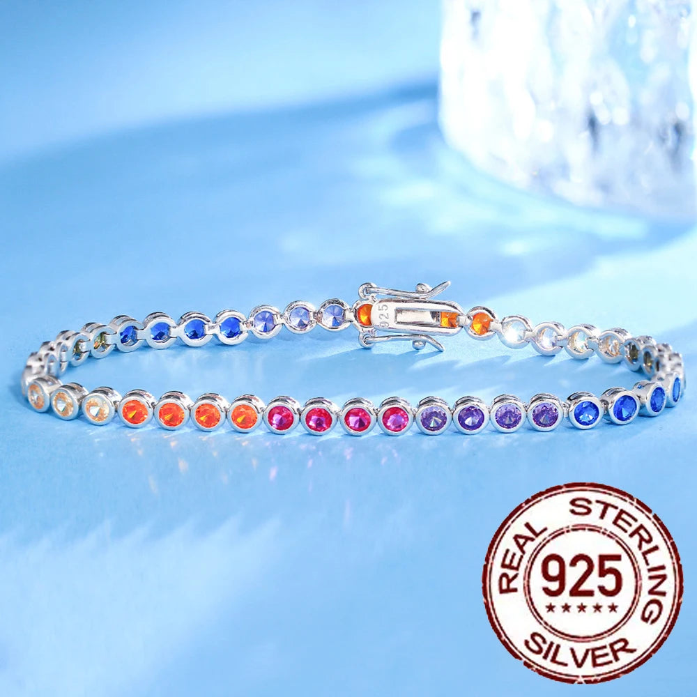 January Birthstone Chain Bracelets Classic Multicolor Party Jewelry