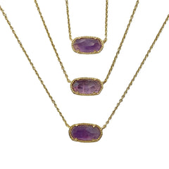 February Birthstone Sweet Fresh Natural Amethyst Gemstone Necklace