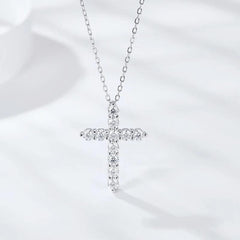 Silver necklace Cross Pendant Original Plated