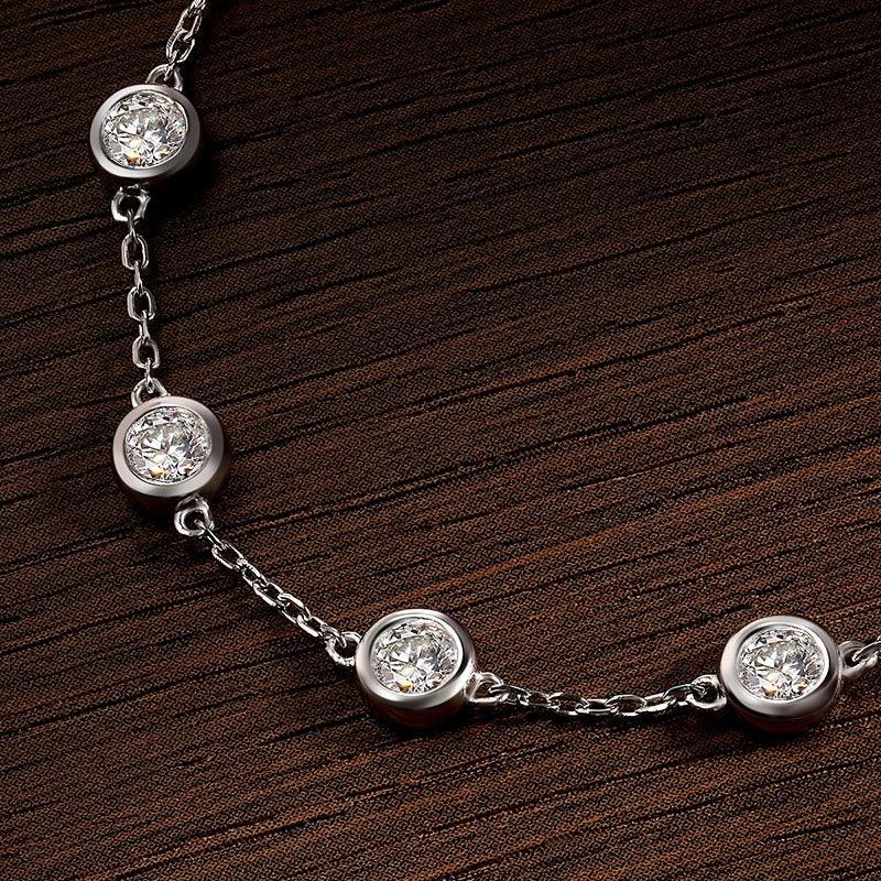 Tennis Bracelet Diamond Wedding Fine Jewelry Sterling Sliver 925