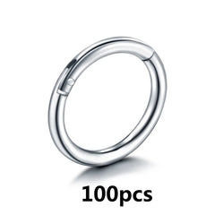 Nose Rings 16G 20G Stainless Steel Spiral Round Piercing Jewelry