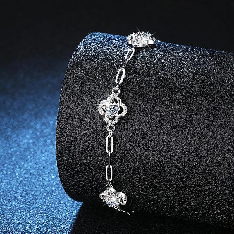 Clover Bracelet Plated Artificial Four Leaf Clover Shape