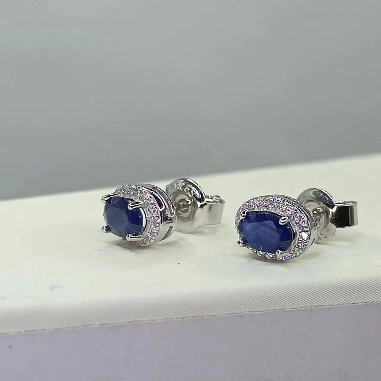 September Birthstone Fashion Jewelry Earrings 925  Silver Stud Fine