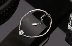 Tennis Bracelet 14K Gold Plated Zirconia Chain Jewelry