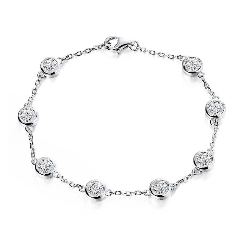 Tennis Bracelet Diamond Wedding Fine Jewelry Sterling Sliver 925