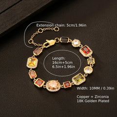 April Birthstone Synthetic Gemstone Bracelet Copper with Jewelry