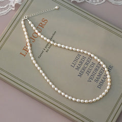 Pearl necklace Fashion Natural 925 Sterling Silver Jewelry for Women