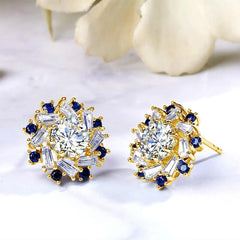 Luxury Designer Moissanite Earrings With Yellow Gold Jewelry 100% Pass Diamnd Trenging