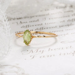 May Birthstone Natrual Ring Gemstone Gold Plated Fine Jewelry