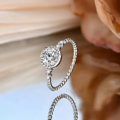 Diamond Ring Luxurly Color Plated 925 Silver The for Women