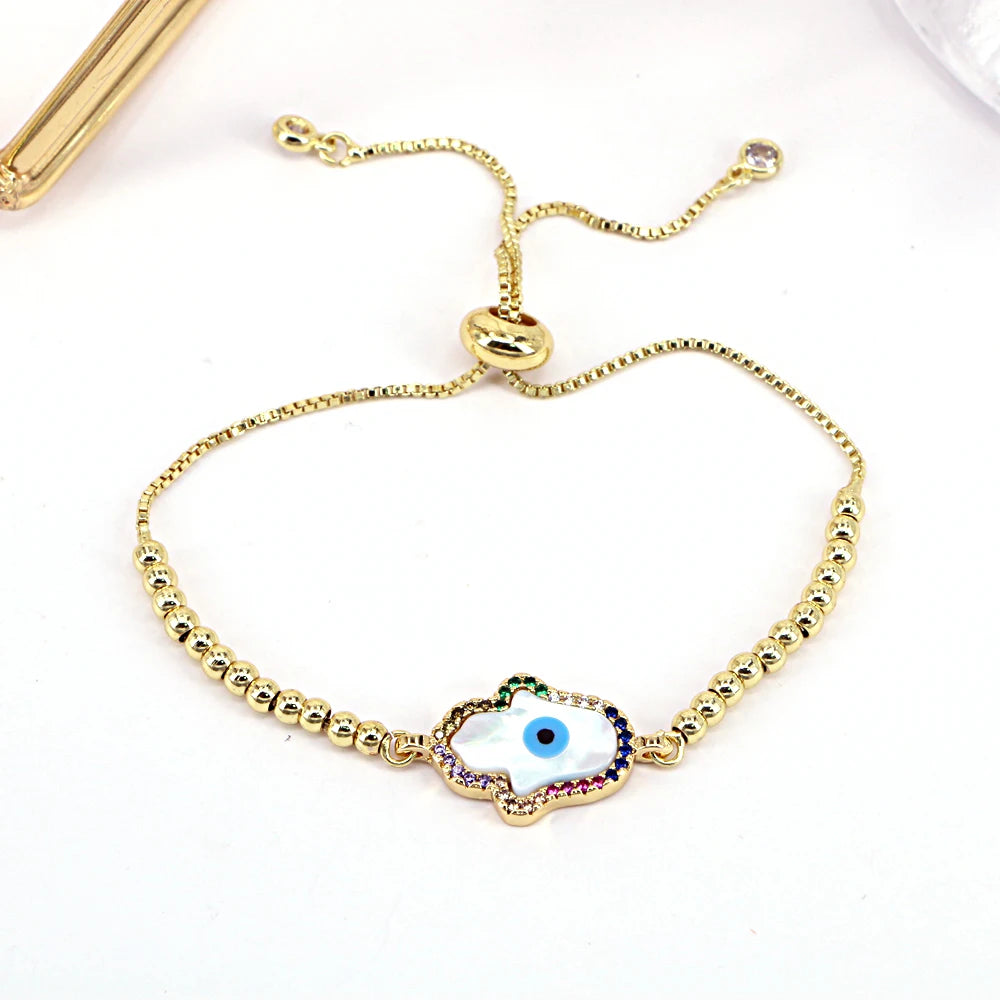 Personalized Heart Bracelets Eye Charm Tennis Chain Trend Jewelry