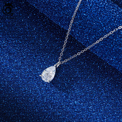 Diamond Necklace Elegant 925 Silver 8A Pendant for Women Jewelry