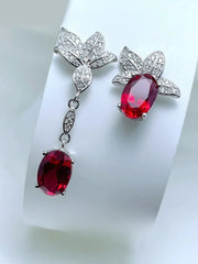 July Birthstone Earrings 925 Silver Style Exquisite Luxurious