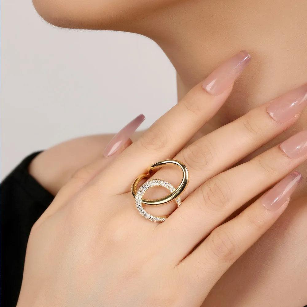 Gold Rings European American style multi-layered classic