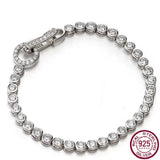 Zircon 925 Silver Chain Bracelet Boutique Fashion Jewelry