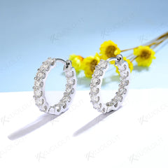 Hoop earrings for Women 925 Sterling Silver with for Party Classic