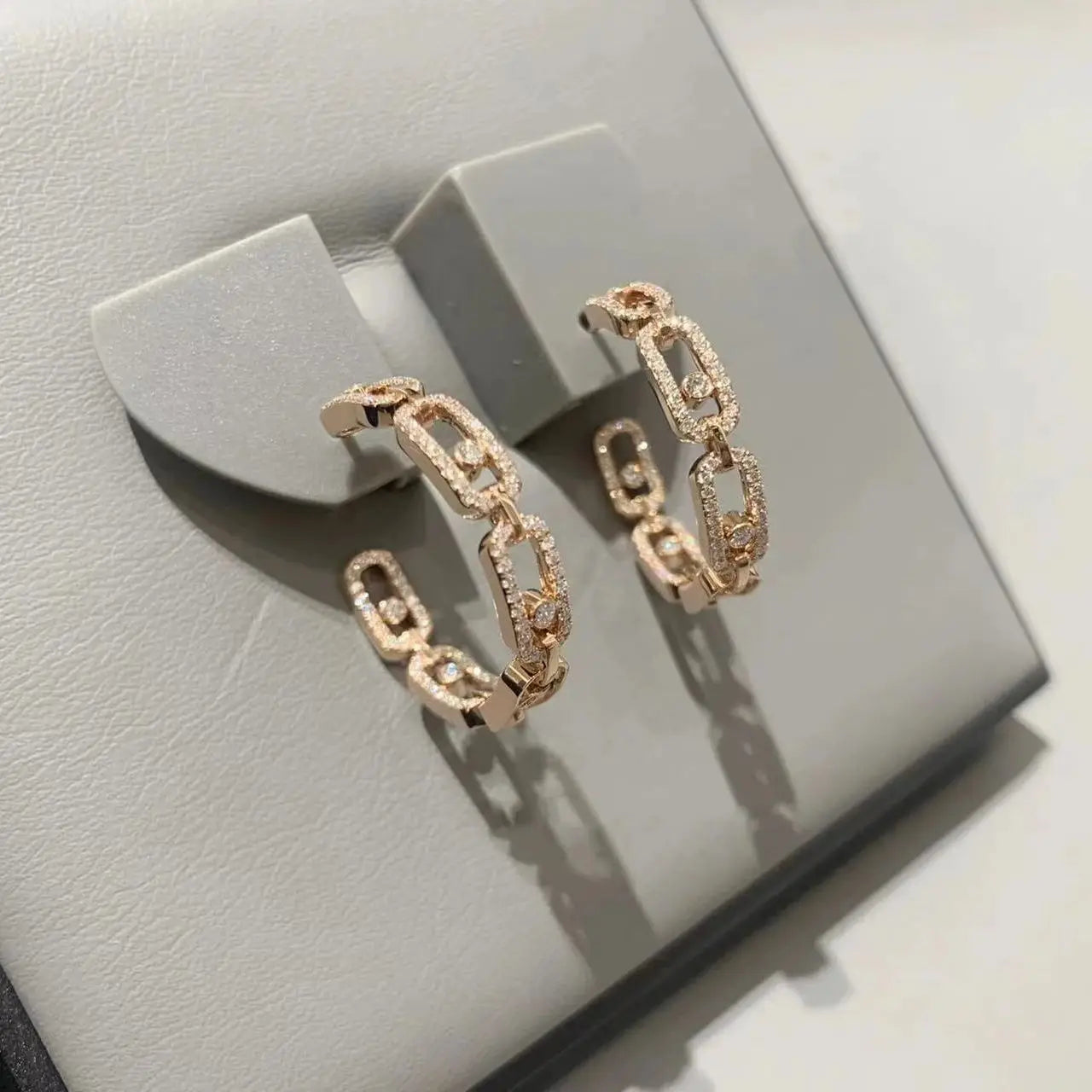 Diamond Earrings French High-Quality Women's Jewelry Luxury