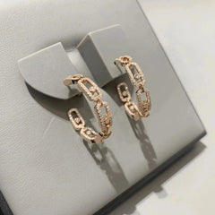 Diamond Earrings French High-Quality Women's Jewelry Luxury