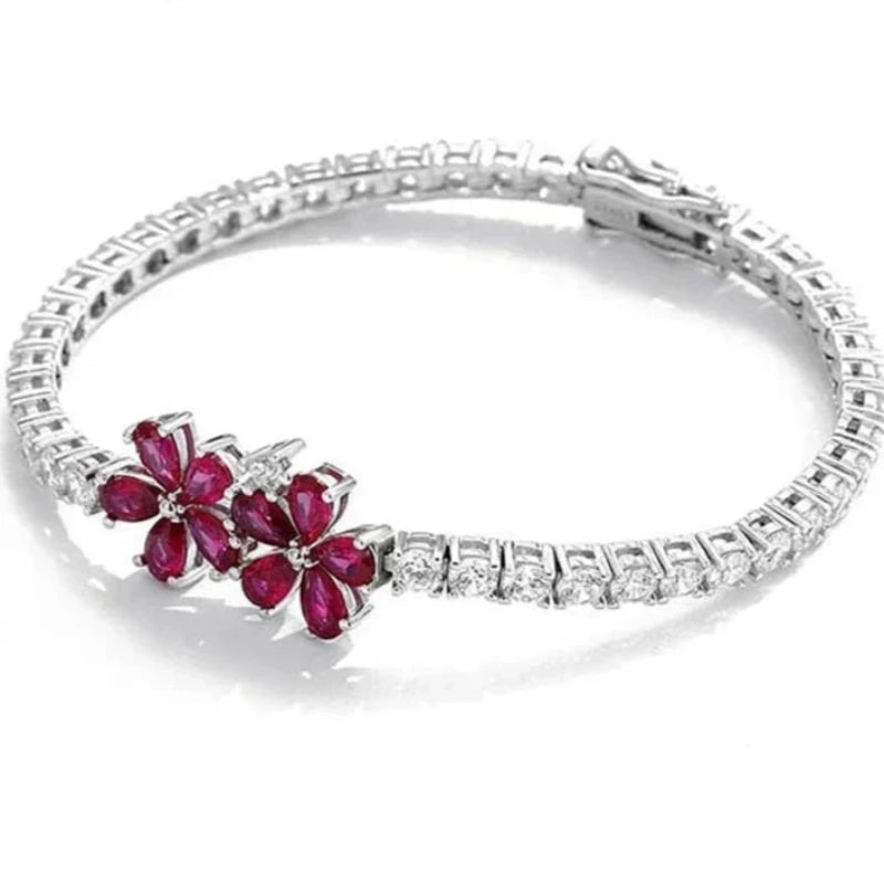 Clover Bracelet Luxury 925 Silver Flower Shape High Party Charm