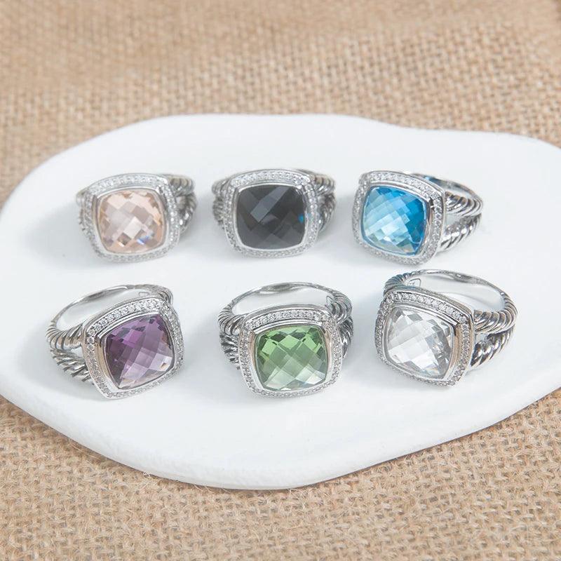 Moissanite rings Vintage Stone Classic Ladies Fashion Jewelry