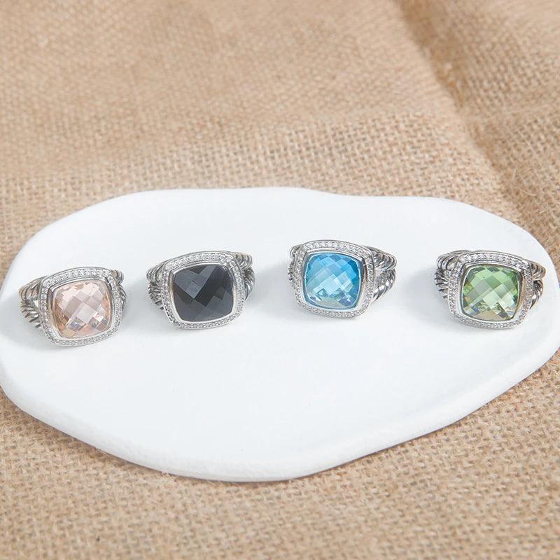 Moissanite rings Vintage Stone Classic Ladies Fashion Jewelry