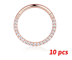 Nose ring High quality titanium high grade stone jewelry