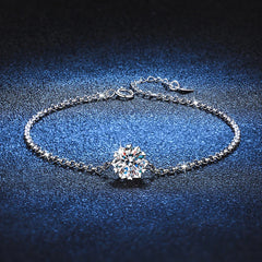 Diamond Bracelet s925 Silver Six-pointed Women Luxury Chain Jewelry