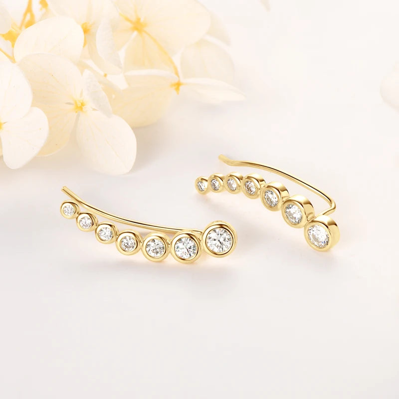 Gold Earrings Sterling Silver 925 Jewelry for Women