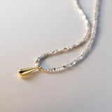 Fashion Necklace Classic Gold Color Water Drop Pendant Fine Jewelry