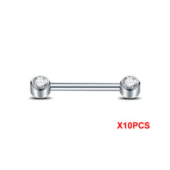 Nose Ring Titanium Barbell Crystal Piercing Jewelry