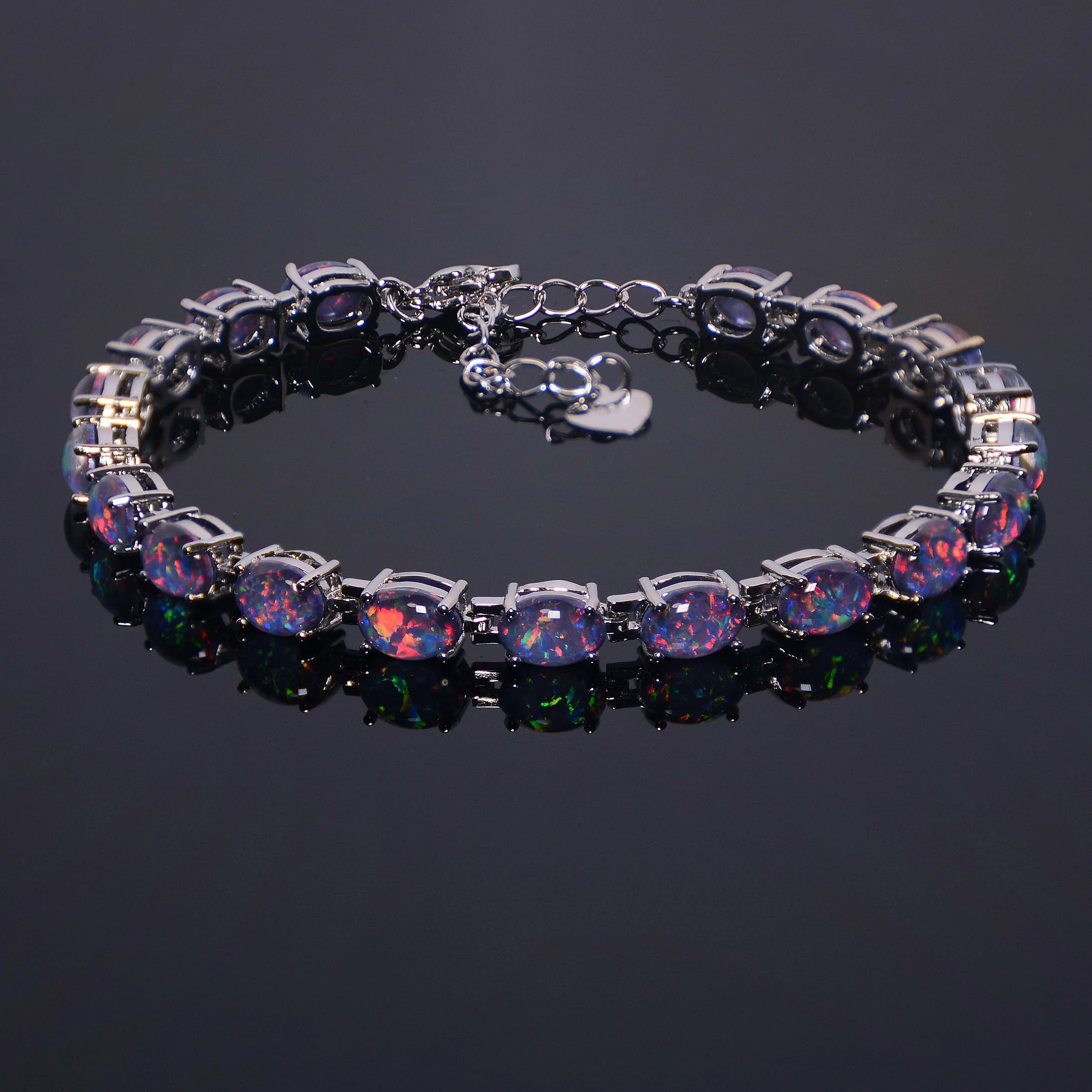 October Birthstone Arrival Mystic Round Classic Gemstone Bracelets