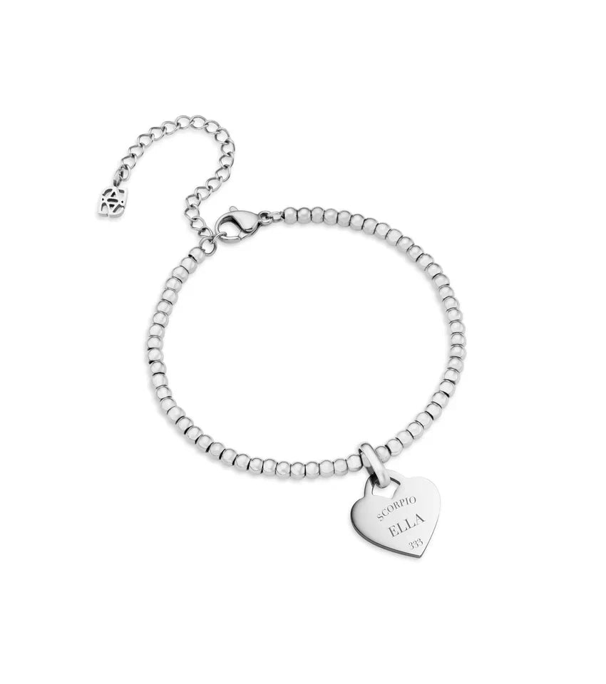 Personalized Heart Bracelet Gold Heart Pendant