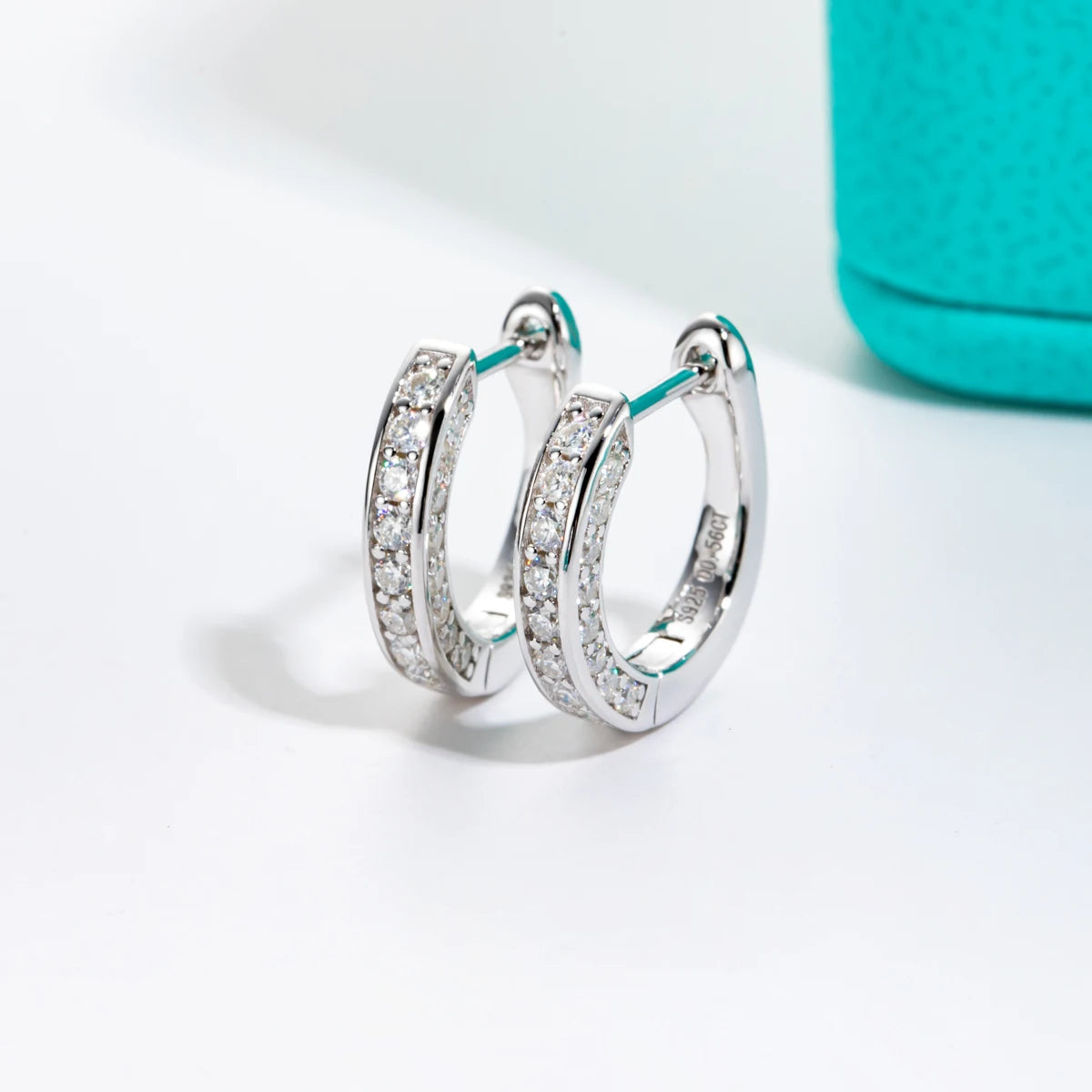 Hoop earrings Luxury 925 Sterling Silver For Woman Jewelry