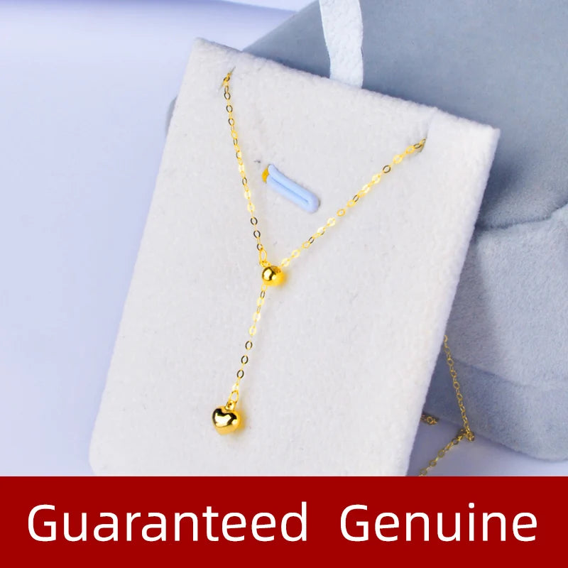 Gold necklace 18K Pendant Choker Women's Fine Jewelry Party