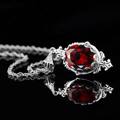 October Birthstone Solid Necklace Pendant Stone Vintage Jewelry