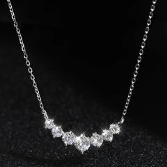 Color Full Moissanite Necklace Fine Jewelry S925 Silver Plated 18k 1.7cttw Necklace